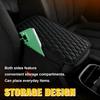Car Center Console Cover with 2 Storage, Upgraded Microfiber Leather Car Arm Rest Cover, Car Interior Accessories Universal Armrest Cover for Car