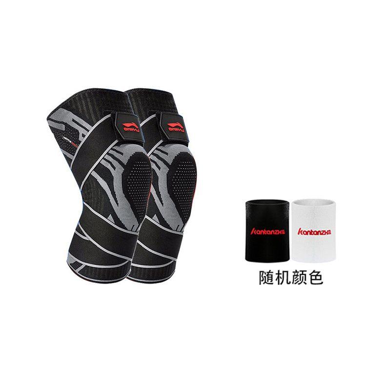 

Li Ning Беговой ремень Компрессионная пружинная поддержка Баскетбольные наколенники Бадминтон Спортивный набор для защиты коленного сустава Мужские наколенники Черный LDEQ868-1 M