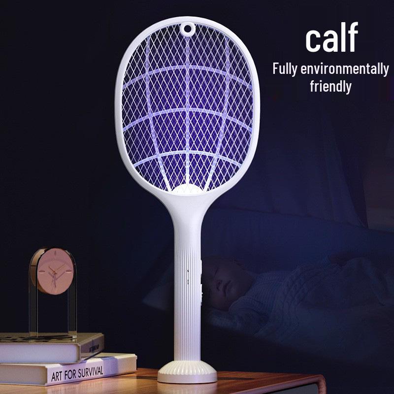 Rechargeable Telescopic Electric Mosquito Swatter & Lamp with USB Purple Light