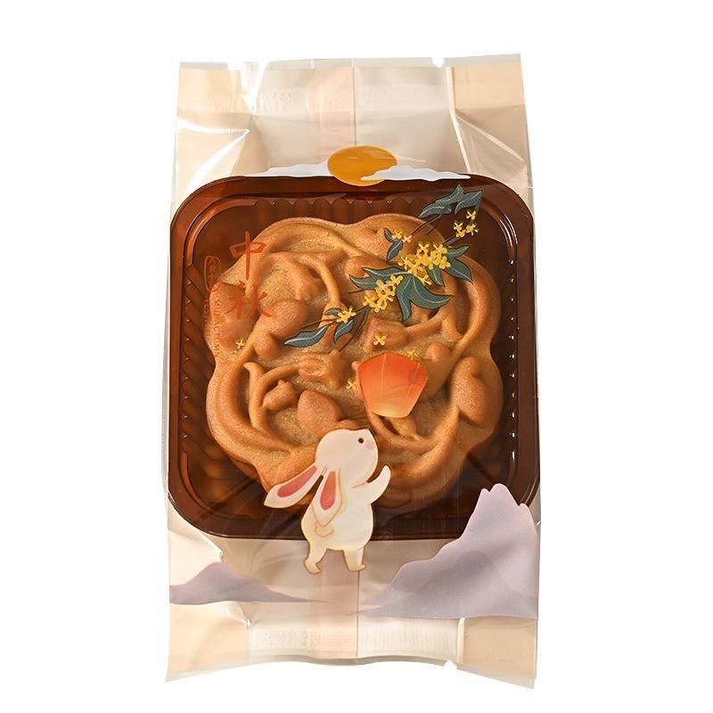 100 Bucăți Ambalaje Prăjituri Lunare Festivalul de Mijloc al Toamnei din China Mașină de Patiserie cu Gălbenuș de Ou Pungi Sigilate Articole de Petrecere