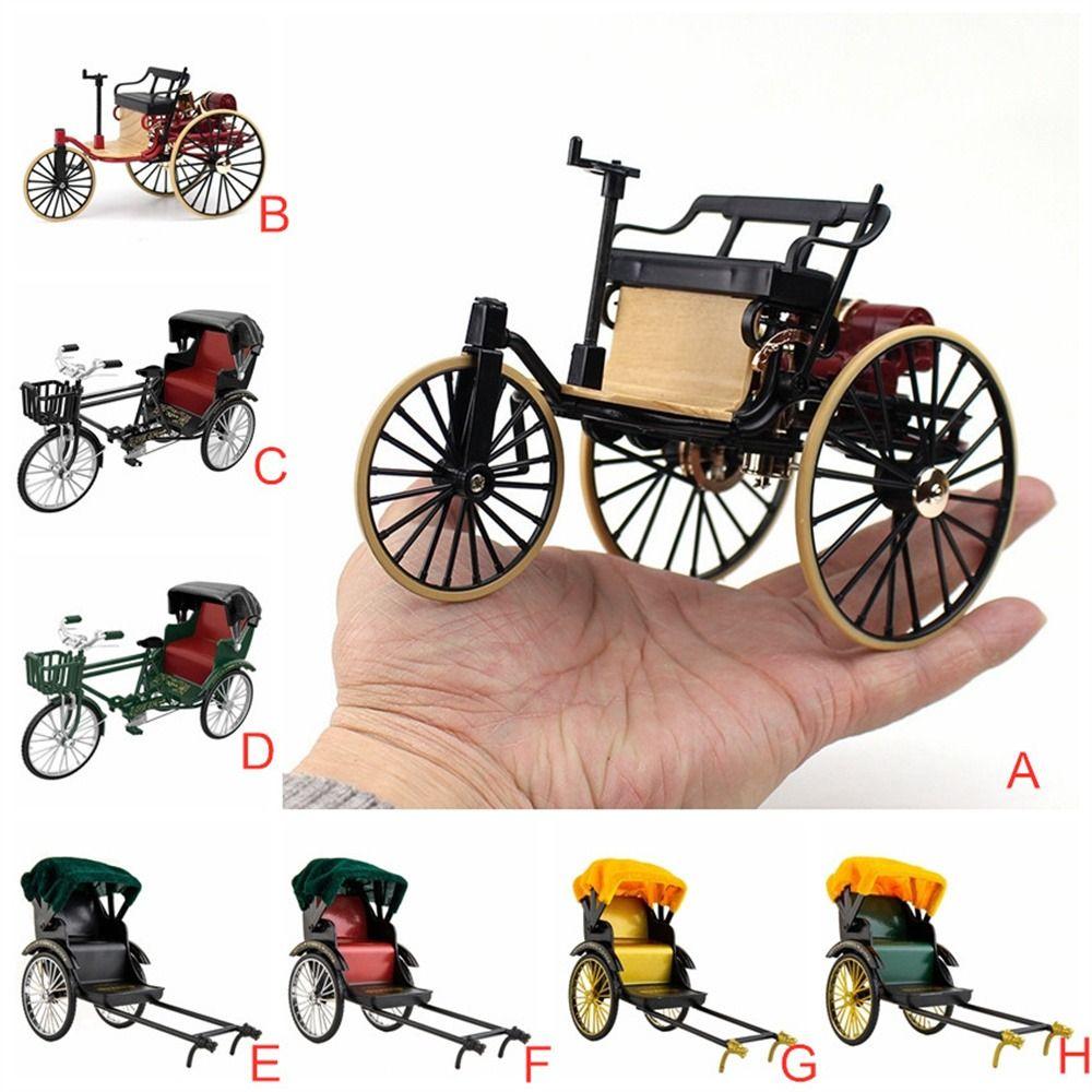 Vintage Classic Simulation Tricycle Toy Three Wheeled Bike Miniature Model  Desktop Ornaments