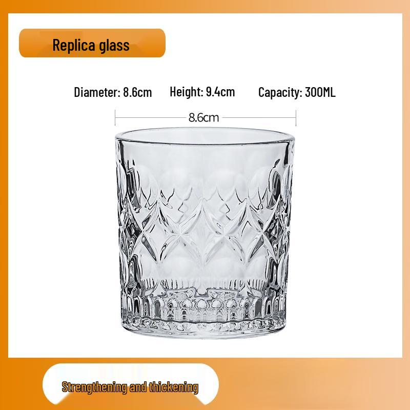 

Chaxun HC Commercial Thickened Patterned Glass Drinking Cup