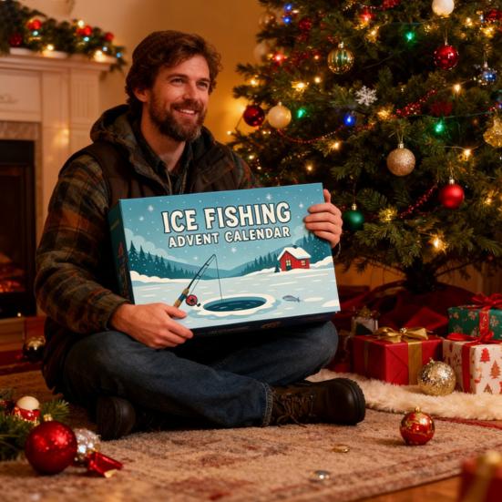 Ice Fishing Advent Calendar 2025 24 Days Ice Fishing Lures Christmas Countdown Calendar Set