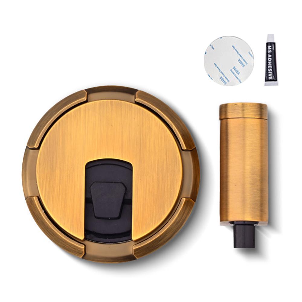Zinc Alloy Mechanical Door Stopper No-Drill Push-Press Invisible Floor Door Stop Windproof Anti-Collision for Home
