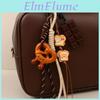 Style Bread Pendant Keychain With Smile Face For Fashionable Bag Decor