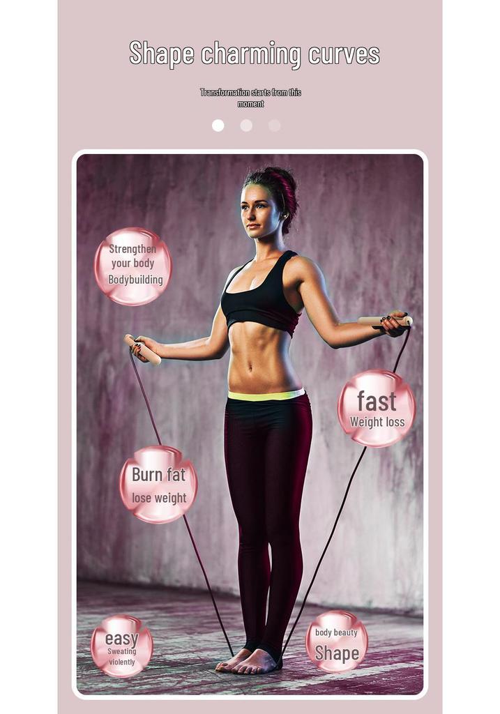 Moyue Bluetooth Jump Rope with Weighted Ball and Counterweights for Fitness and Fat Burning, with Rope Counting Feature.