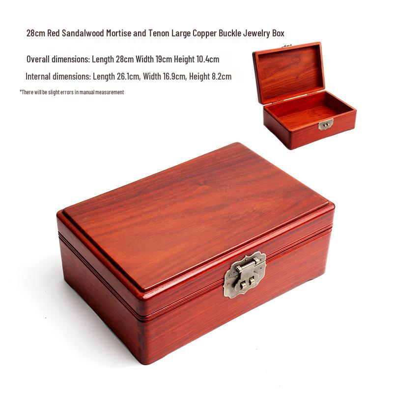 High-End Solid Wood Jewelry Box, Multi-Purpose Wedding Storage with Mortise and Tenon Design