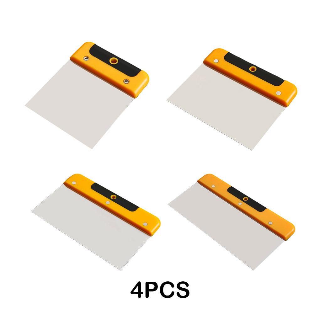 4piece Durable And Sturdy Stainless Steel Plasterer Spatula Wide Application Easy To Clean