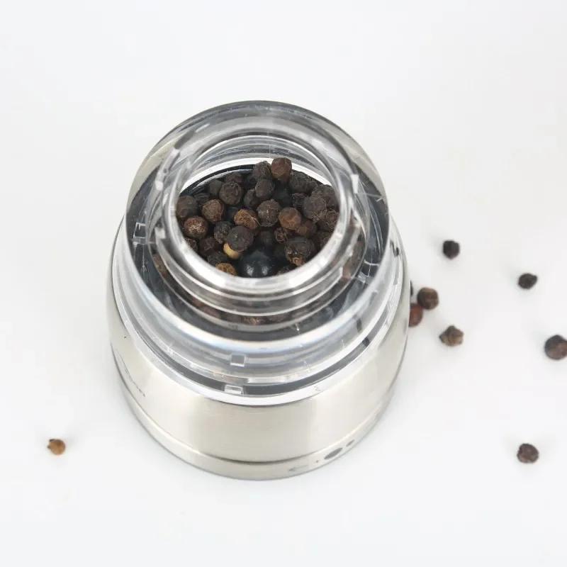 Bærbar minikvern i rustfritt stål Håndsalt- og pepperkvern for urter Pepper Krydder Rosesalt Kjøkkenkvernutstyr