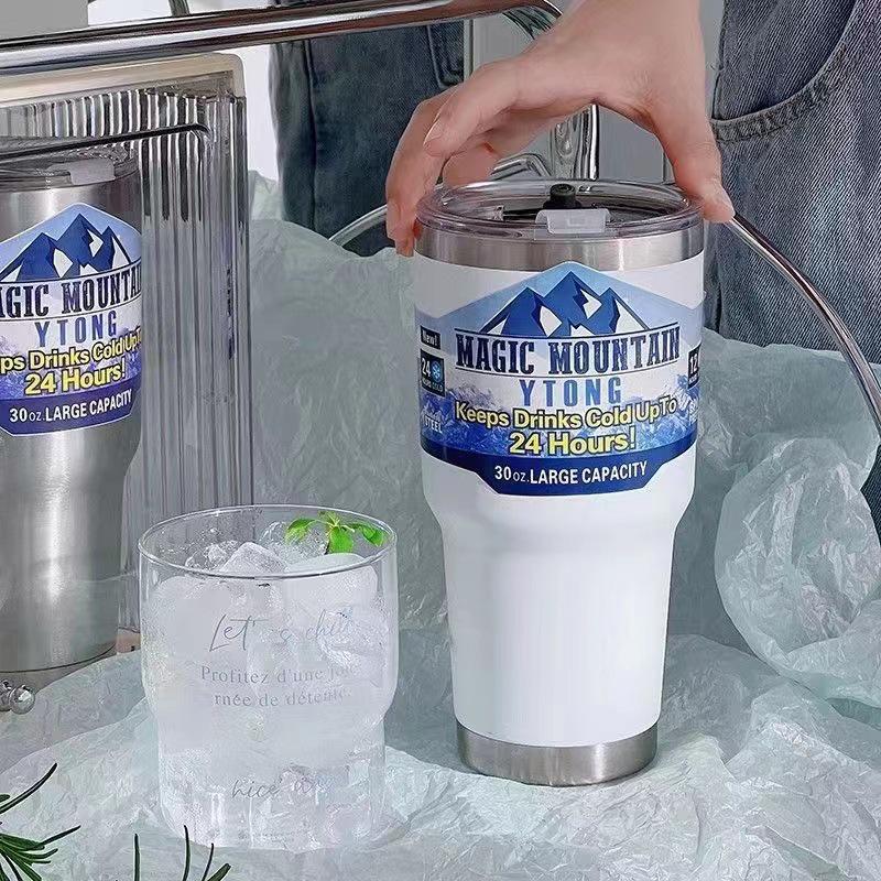 Gradient 40oz Insulated Ice King Cup with Handle & Straw - Ideal for Office & Outdoor Use