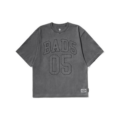 Badfive Basketball Series Camouflage Letter And Number Print Short Sleeve T-Shirt Unisex Tops Black AHST293-3