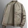  Zipper Up Bomber Jacket Men Quilted Padded Casual Winter Outerwear
