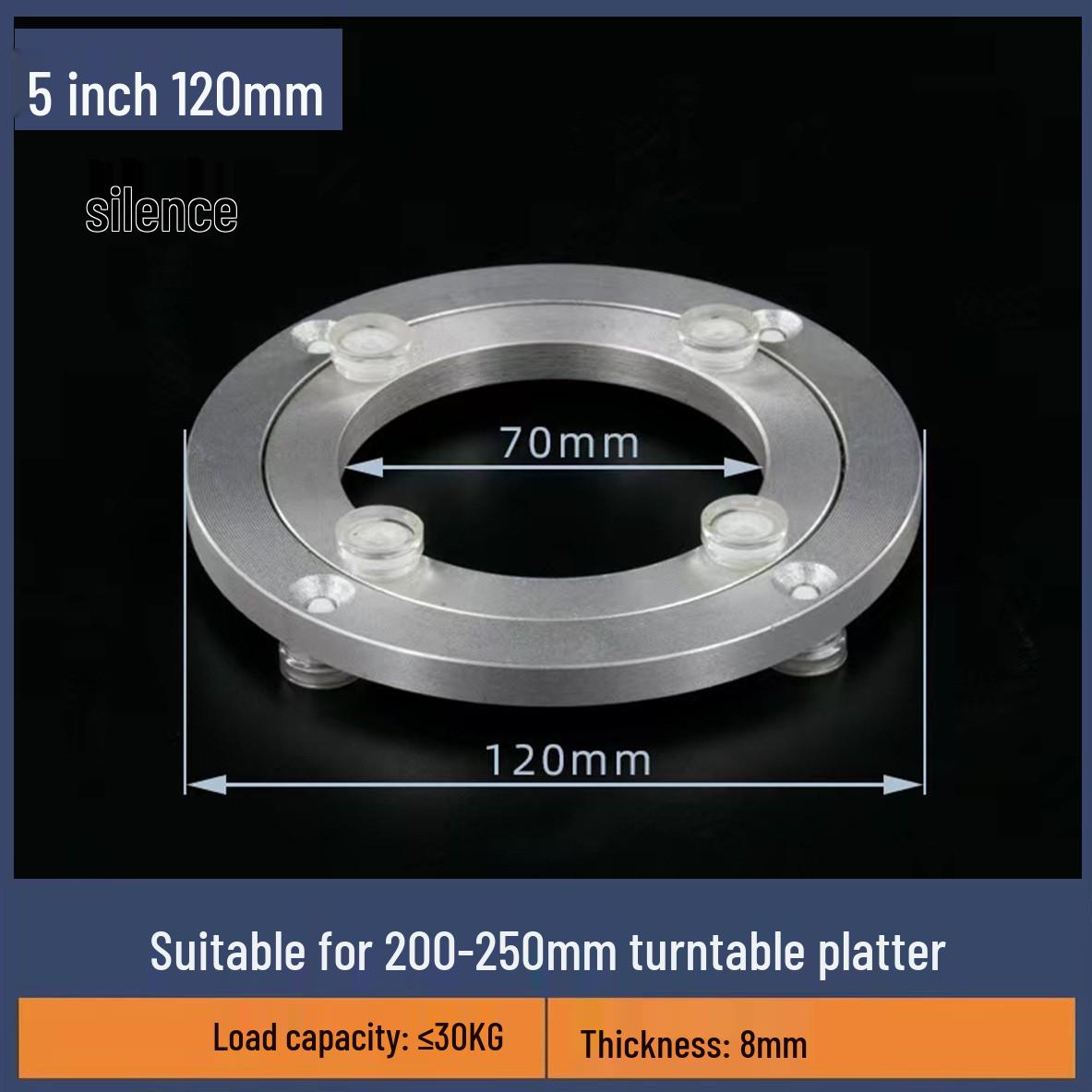 

Hotel Dining Table with Silent Aluminum Glass Marble Rotating Turntable Display Stand