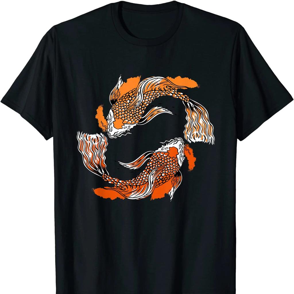 Koi Fish Japanese Carp T-Shirt. Premium Cotton Short Sleeve O-Neck Mens T Shirt New S-3XL