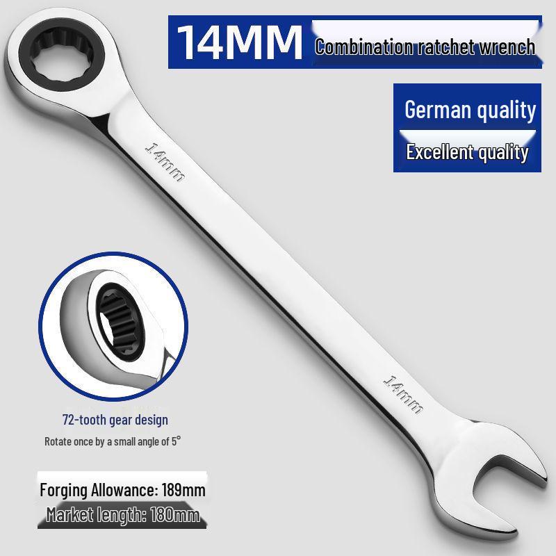 Dual-Purpose Multifunctional Ratchet Wrench Set: Open & Box-End Combination Tool Collection