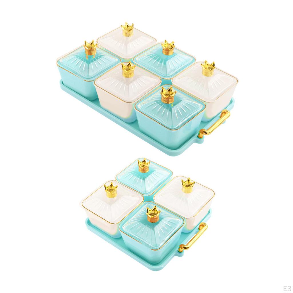 Appetizer Plate Nut and Candy Serving Tray Nuts with Compartment Divided Fruit Platter for