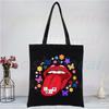 Olivia Rodrigo Canvas Tote Black Bags Harajuku Casual Donna Ragazza Tote Eco Shopper Singer Sour Shoulder Bags