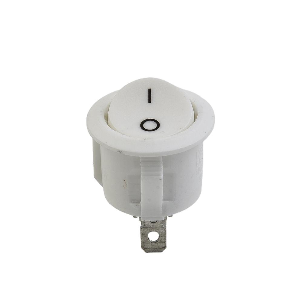 Rocker Switches ON-OFF Round Snap-In Terminal White