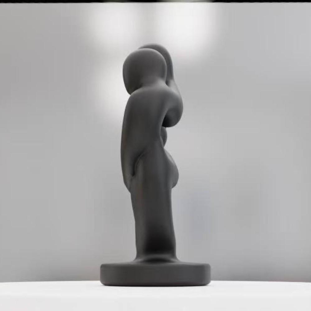 Plastic Abstract Family Sculpture Unique Parent-Child Figurine  Office Decor
