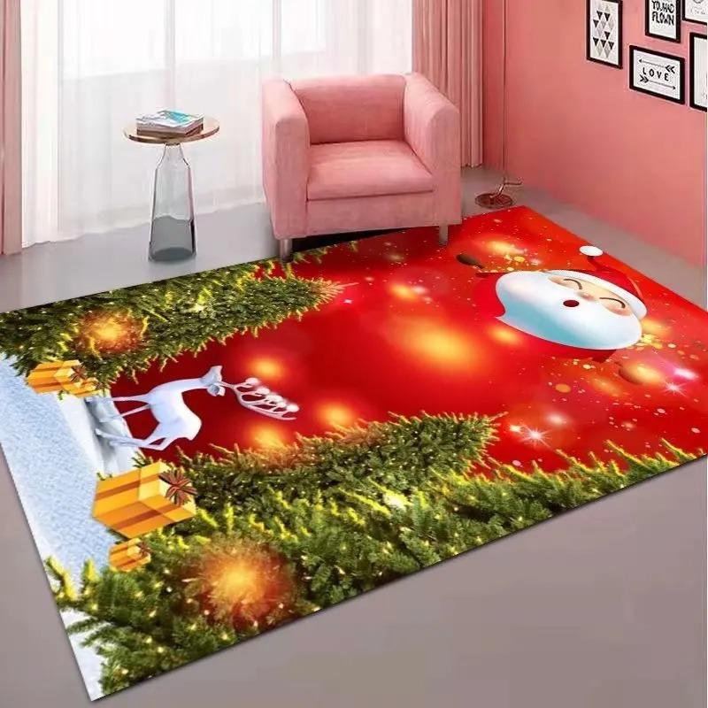 Christmas Non-slip Rugs Are Suitable for Living Room Entrances Bedrooms  Front Doors and Floor Mats for Home Decoration