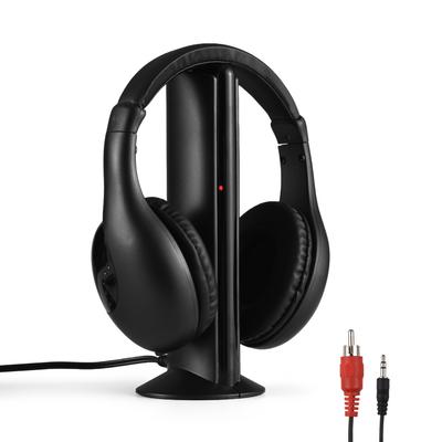 Wireless Headphones for TV Watching with Transmitter and Decoder 5 In 1 TV Over Ear Headset 98ft Wireless Range FM