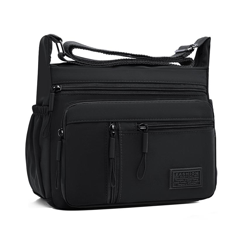 

Модная женская сумка кроссбоди с несколькими карманами, высококачественная водонепроницаемая нейлоновая сумка на плечо, женская сумка-мессенджер большой вместимости, сумочка чёрный