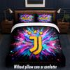 Set Biancheria da Letto Juventus FC Design 1 Copripiumino + 2 Federe Morbido Traspirante Biancheria da Letto per la Casa