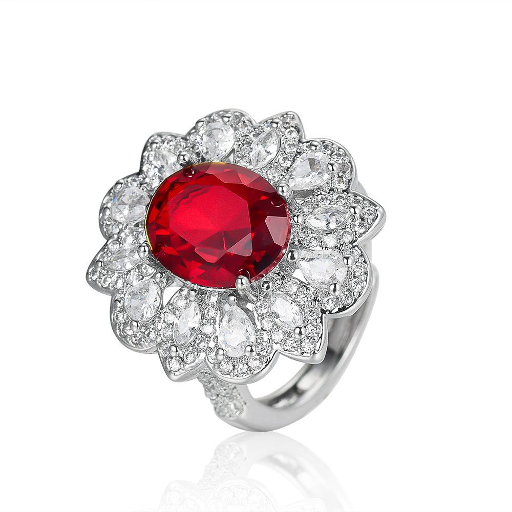 Hot mining explosion full of diamonds, colorful treasures, large flower necklaces, rings, European and American studs.