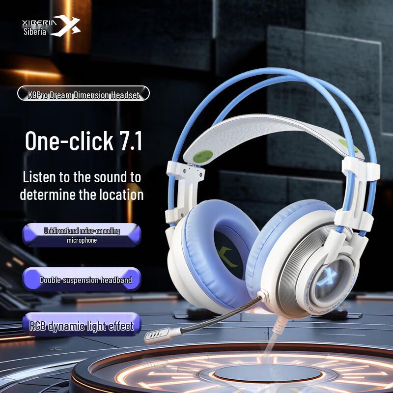XIBERIA K9 Pro 7.1 Surround Sound Gaming Headset