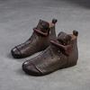 Spring New Arrival Vintage Style Perforated High Top Loafers Breathable Hollow Out Side Zipper Women Boots