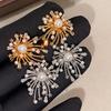 2026 Starfire Rhinestone Pearl Earrings: High-End Sparkling Luxury for Women