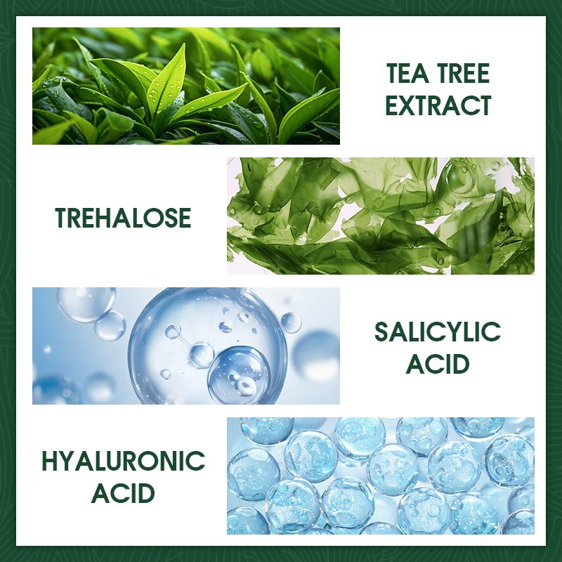 Tea Tree Centella Asiatica Relief Serum Lightweight Vegan Ampoule for Acne-Prone Skin Soothing Calming Oil Balance