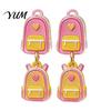 Personalized School Life Ornaments 1 Pair Teacher Earrings for Women, Cute 2D Acrylic Crayon Pencil Backpack Fun Back to Jewelry Number Alphabet