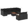 VidaXL Garden Lounge Set with Cushions 10 Pcs, Patio Sofas, Patio Furniture Set, Outdoor Furniture, Black 3226293