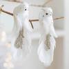 2Pieces Festive Feathered Bird Hangings Decorative Feather Birds Hangings Ornament in Festival Shade for Decors