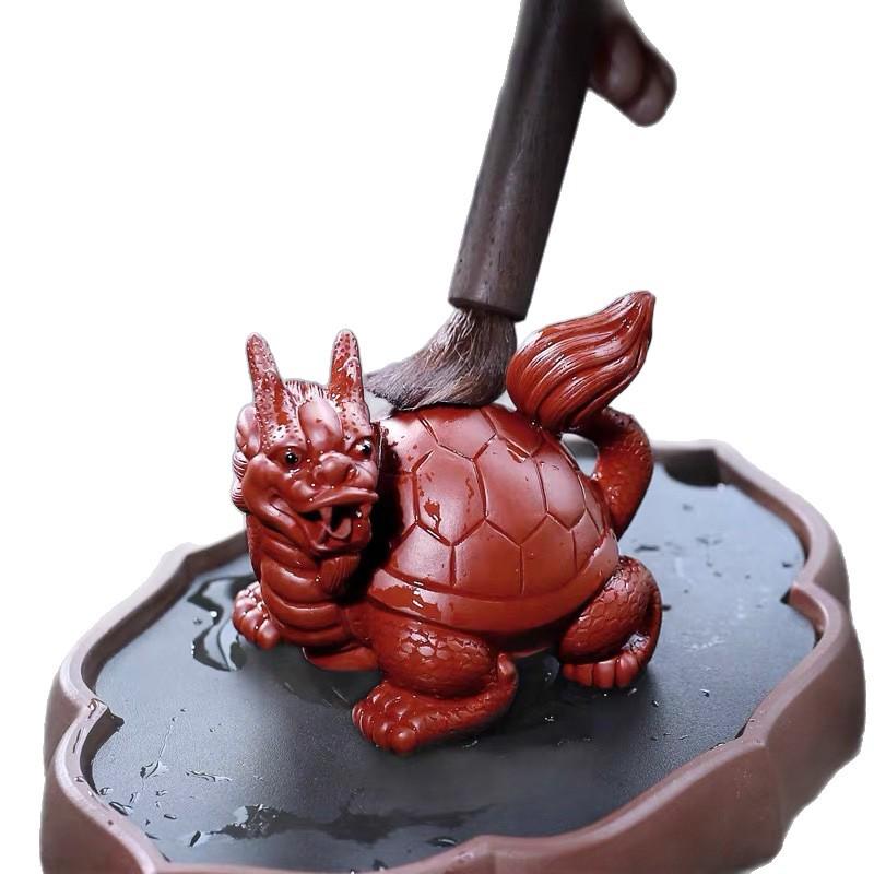 Handmade Yixing Zisha Dragon Turtle Tea Pet for Tea Ceremony