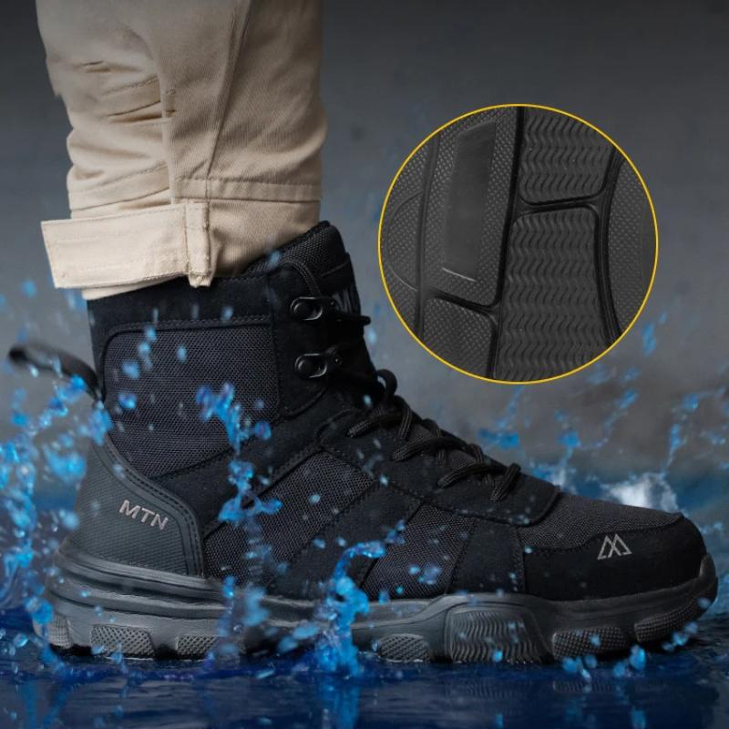Men's Anti-Impact And Anti-Piercing Work Shoes Lightweight Breathable Safety Shoes Indestructible Construction Working Boots Men
