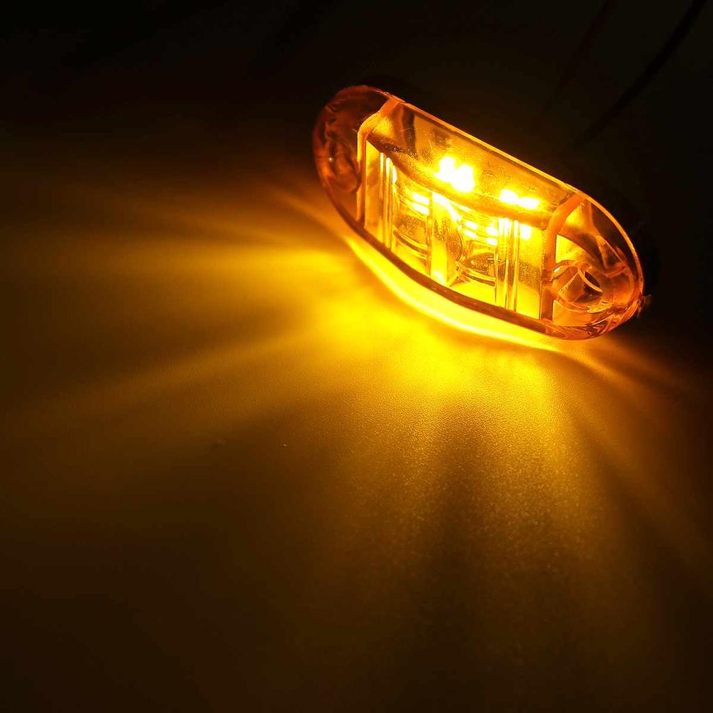 2/4/6PCS Led Side Marker Lights for Trailer Trucks Caravan Side Clearance Marker Light Lamp Led Lorry Amber Red White