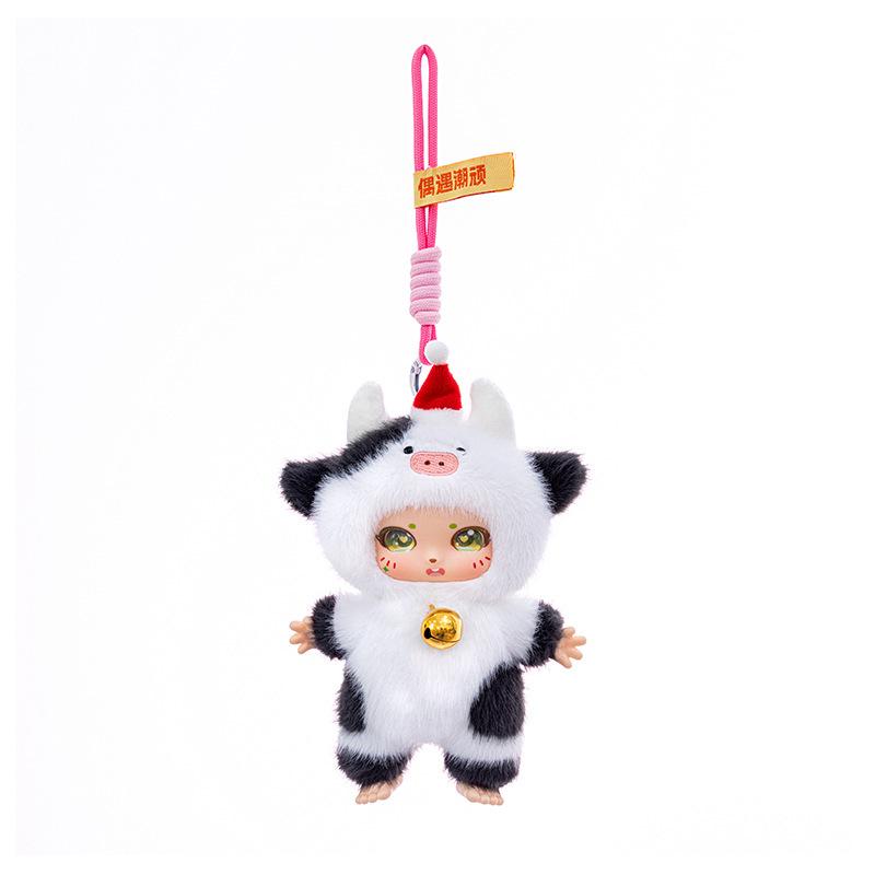 Trendy Enamel Doll Plush Toy Pendant - Cute Cartoon Animal Charm