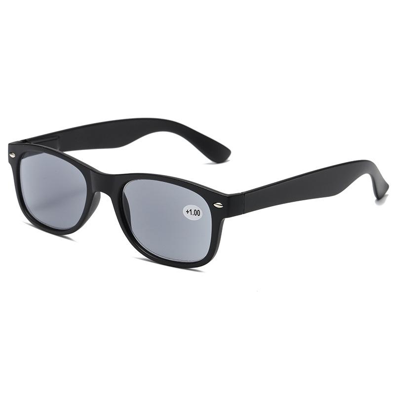 Unisex Retro Classic Reading and Sunglasses with Gray UV380 Lenses - Presbyopic Eyewear for Men and Women.
