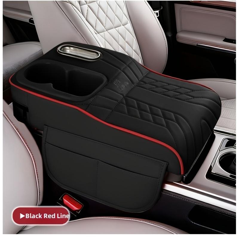 1 Car Center Console Tray with Raised Design, Tissue Box and Cup Holder, Multi-Color Options, Storage Mat