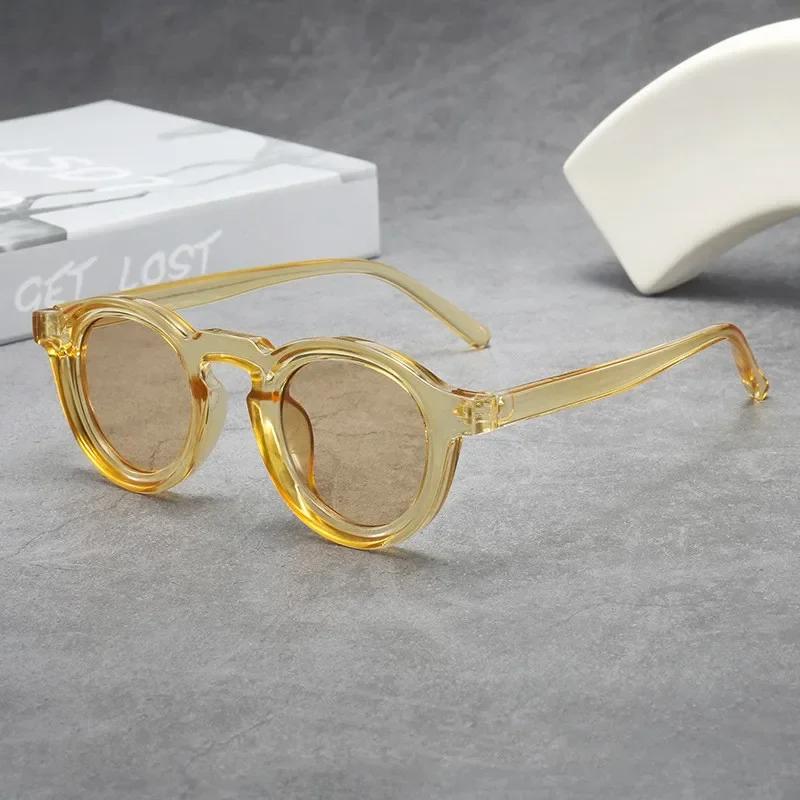 Latest Vintage Circular Small Spectacle Frame Frame Sun Glasses Glasses Personalized High-end Male and Womens Eyeglasses Trendy Trend UV Resistant