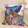 Dark M-Magician Girl Cushion Cover Silky Short Plush Invisible Zipper Dustproof Sofa Pillow Case For Home Decor
