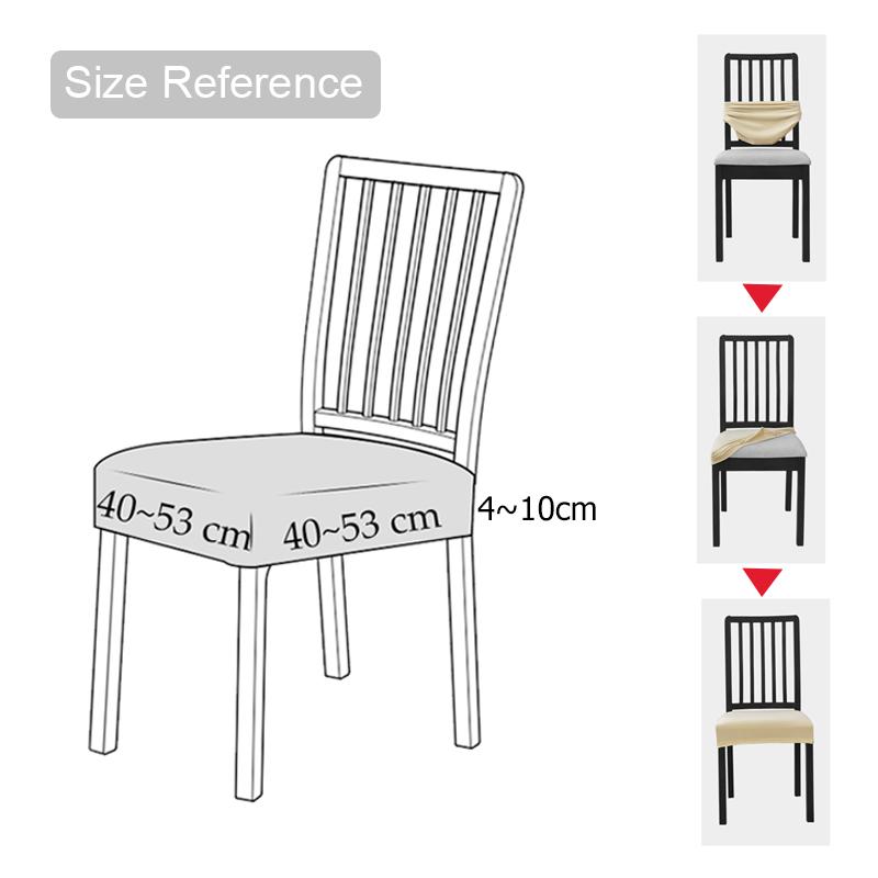 Velvet Chair Cover With No Backrest Anti -Dust Elasticized Chair Covers Designed For Dining Room Home Kitchen Office Upholstered Seat Slipcovers