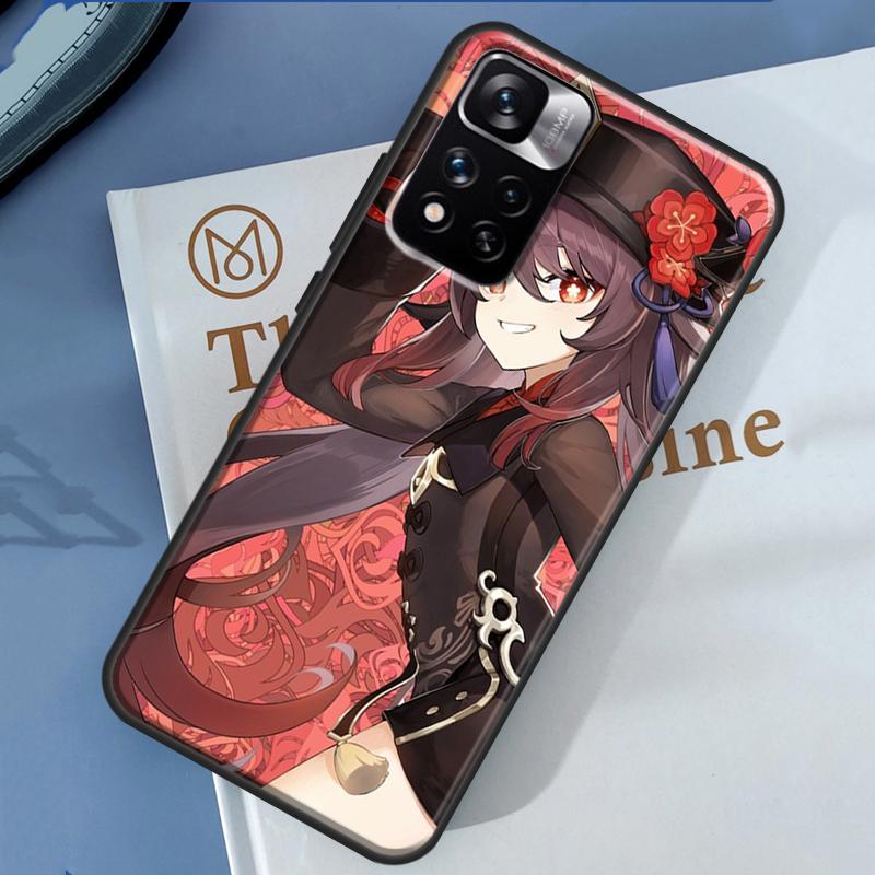 Hu Tao Genshin Impact Cartoon Case For Xiaomi Redmi Note 14 13 Pro 12 11 9 10 9S 10S 11S 12S Redmi 13C 10C 12C 14C Cover