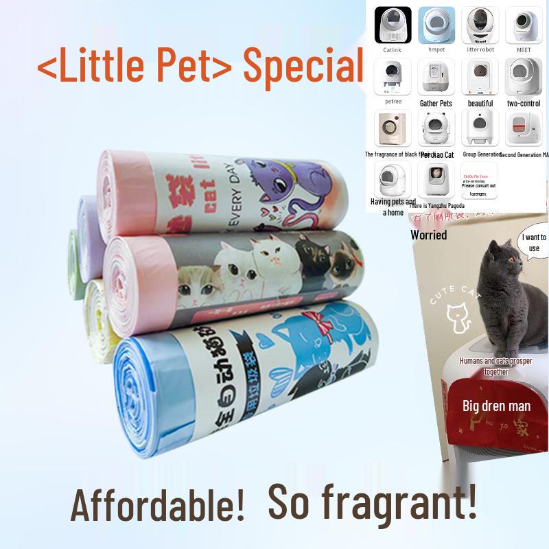 Thickened Cat Litter Bags for Smart Litter Boxes - No-Scoop, Portable Pet Trash Bags
