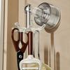 Suction Cup Kitchen Six-prong Hook Seamless No-drilling Rotating Wall-mounted Storage Rack for Pots, Spoons and Kitchenware