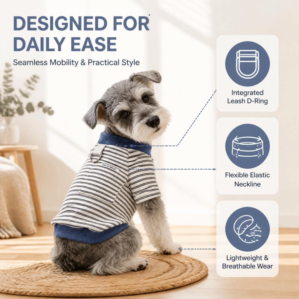 Color-Blocked Dog Two Legged Clothes Stylish and Cool Cat Vest Pet Apparel Dog T Shirts Leash Use