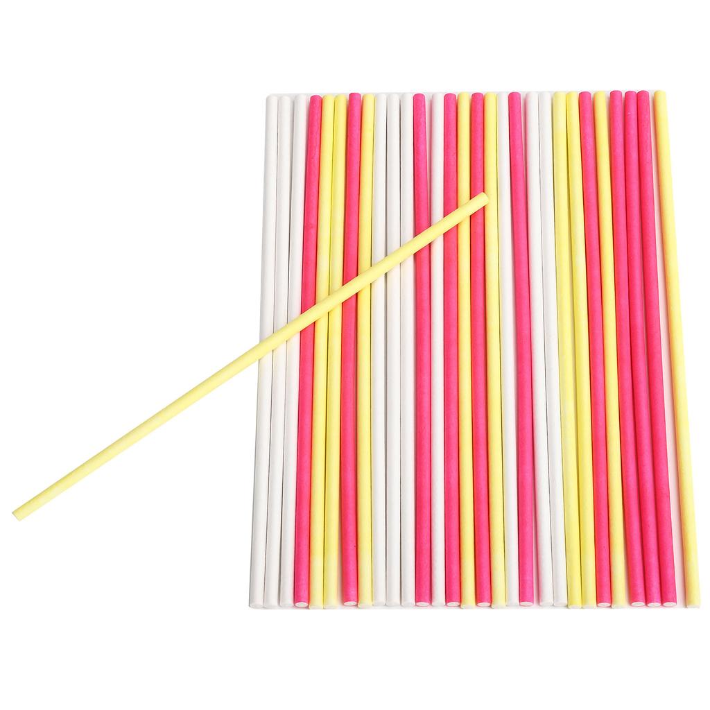Lollipop Sticks Food Grade Paper Candy Cake Chocolates Stick DIY Baking Accessory30Pcs Colorful M