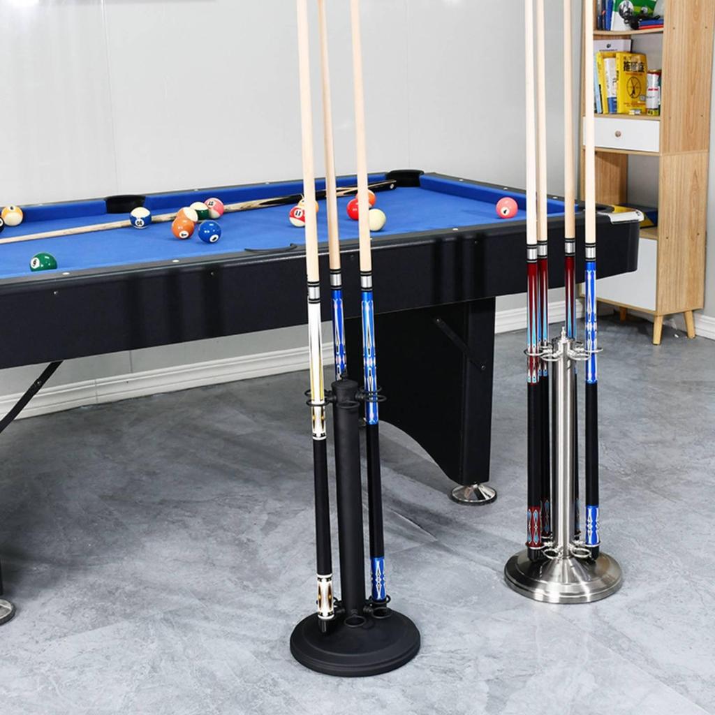 Upright Heavy Duty Billiard Cue Rack Metal 6 Slot Stand Pool Holder for